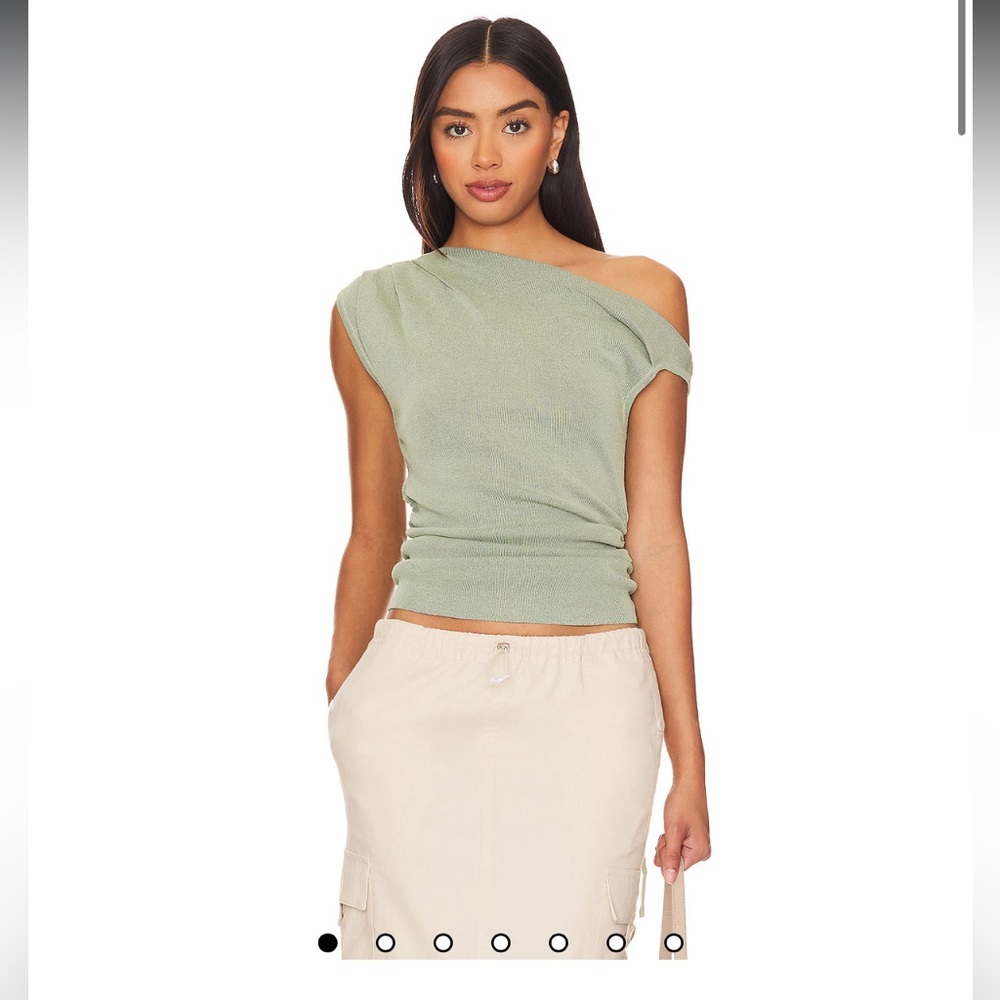 Lioness One-Shoulder Green Top